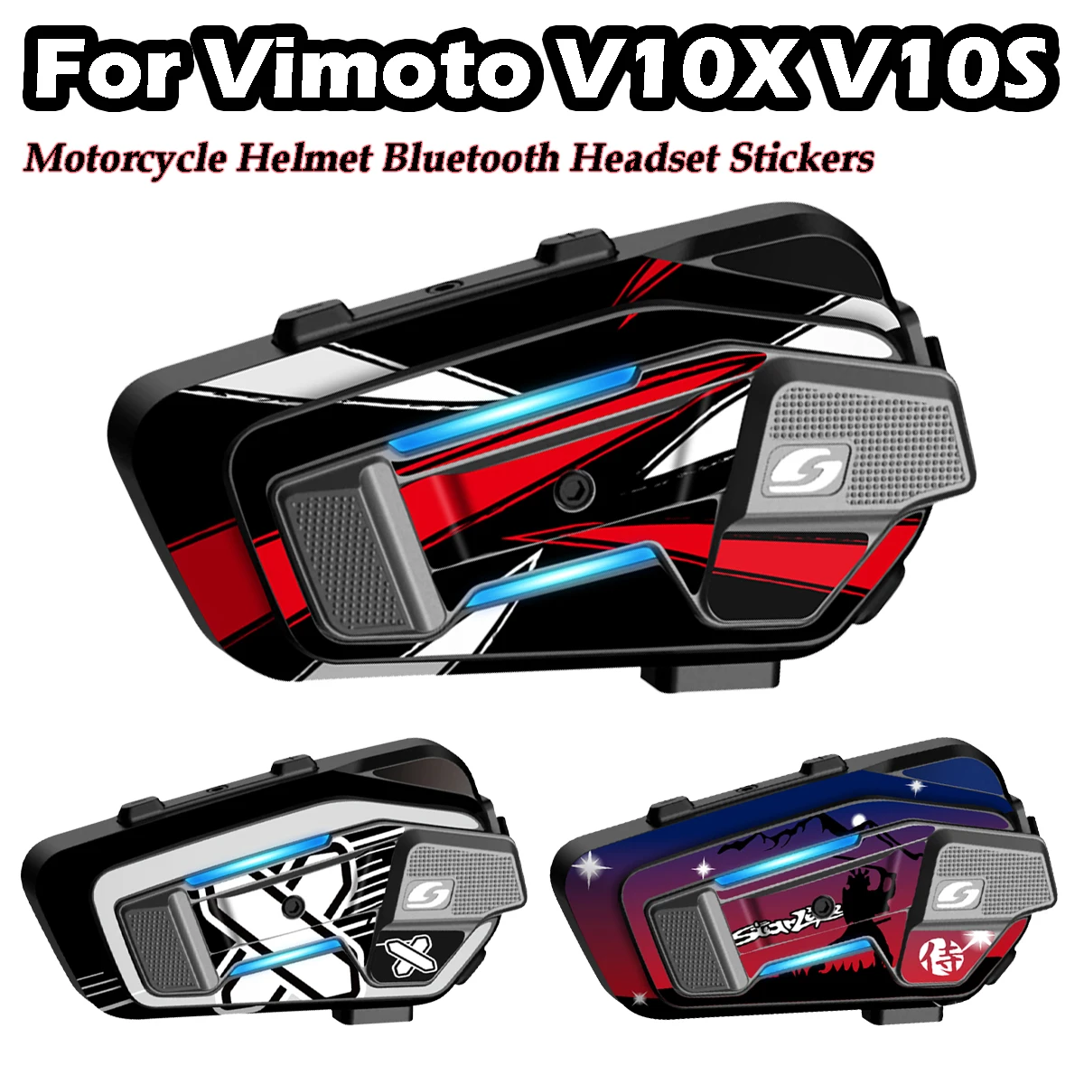 Für Vimoto V10X V10S Motorrad Helm Bluetooth Headset Dekorative Aufkleber Kopfhörer Kopfhörer Schutz Aufkleber Zubehör
