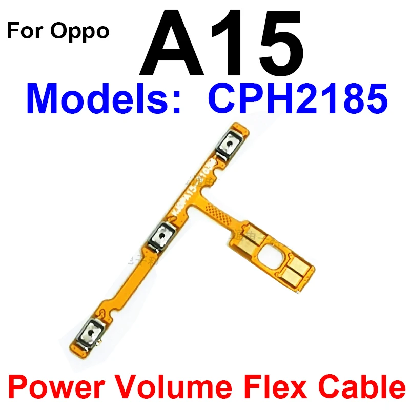 Power Volume Flex Cable For OPPO A7 A1K A12 A15 A15S A16 A16S A17 A17K On OFF Power Volume Button Switch Control Key Flex Ribbon