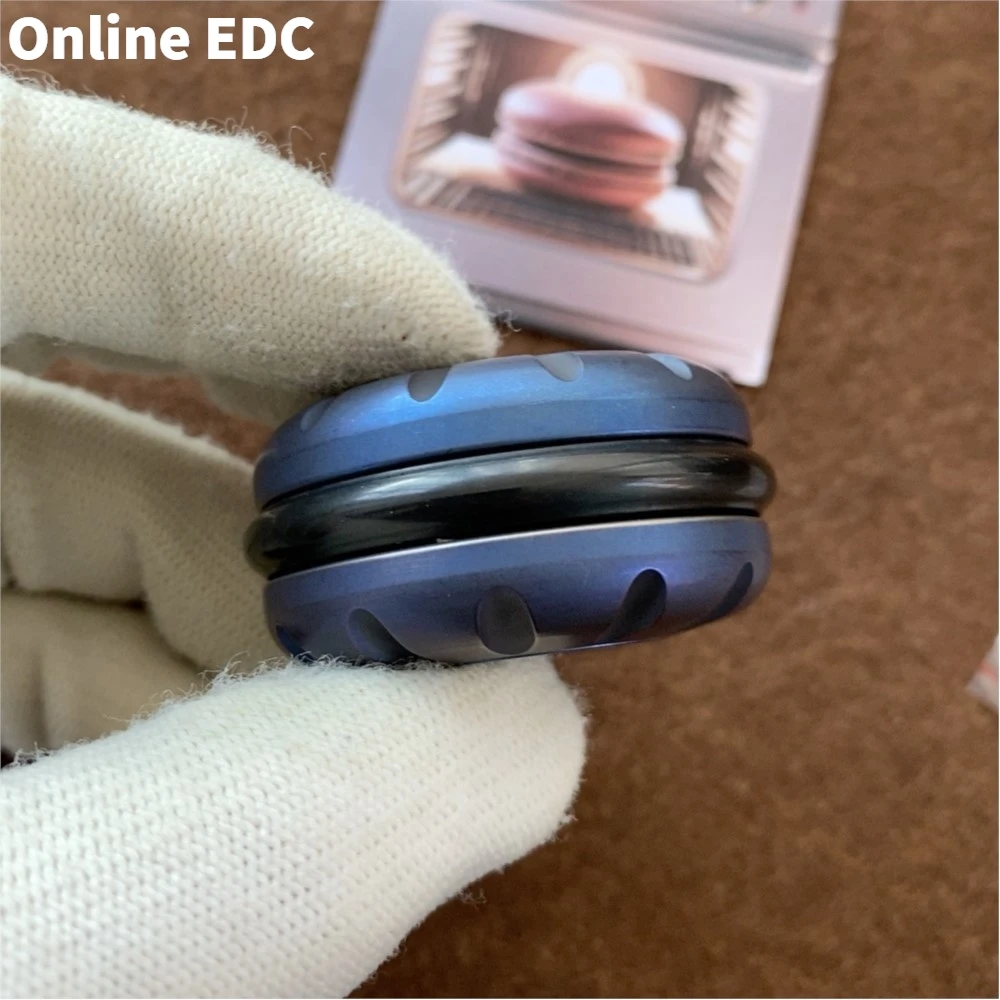 المملوكة مسبقًا YOUBING EDC & SAO EDC Dorayaki Titanium اللمس عملة ألعاب متململة للبالغين السقاطة تململ سبينر #4