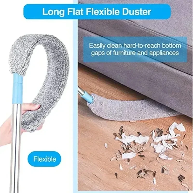 Long Handle Mops Detachable Floor Ceiling Cleaning Mops Bed Bottom Dust Cleaner Sofa Dust Removal Brush Household Cleaning Tools