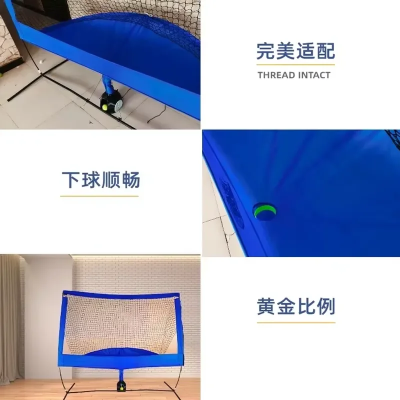 Tennis Receiving Net Portable Single Person Training Aid for Indoor Outdoor Practice Self Serve Return Machine