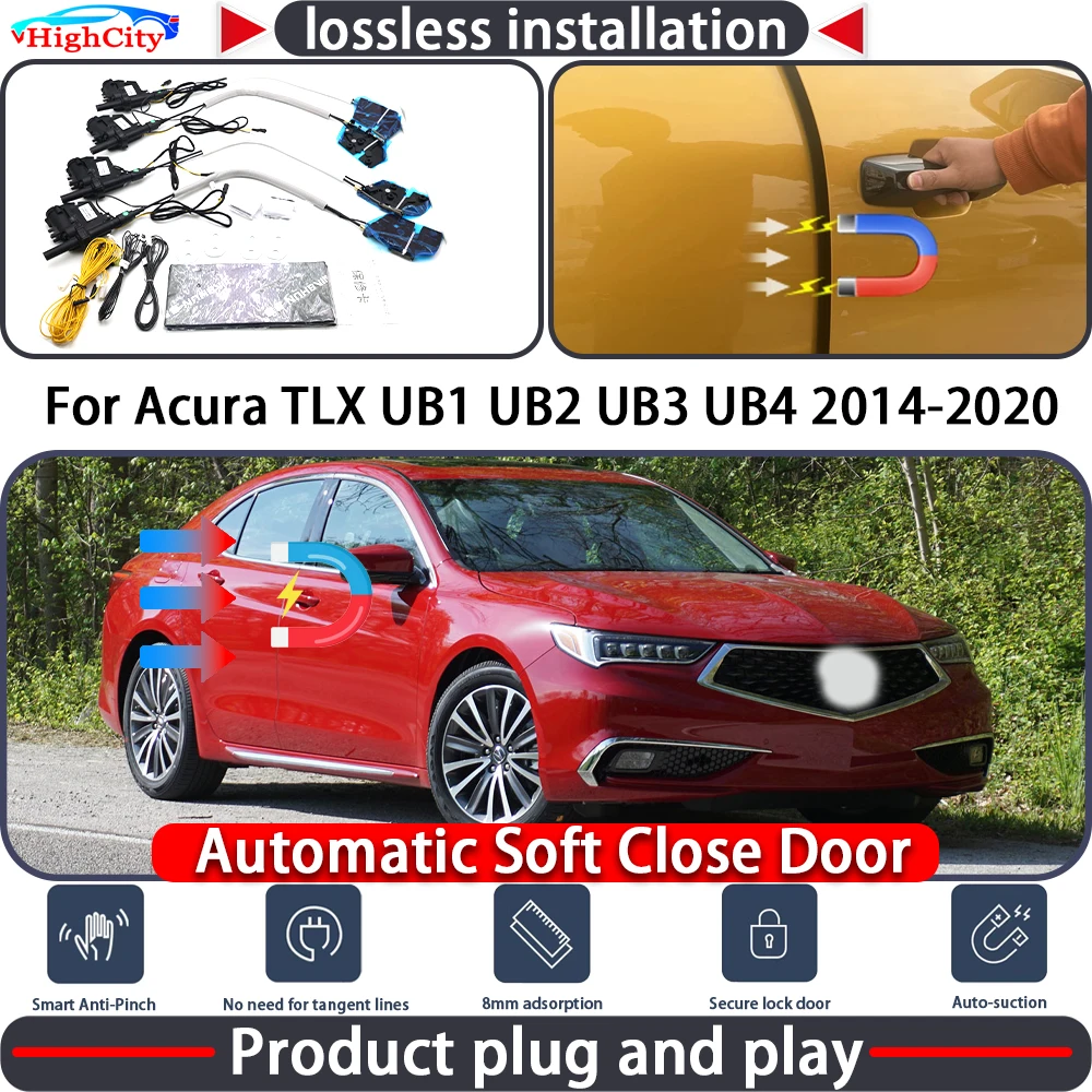 HighCity Electric Closing Door Lock Actuator for Acura TLX UB1 UB2 UB3 UB4 2014-202 Soft Close Power Latch System Auto Pull Door