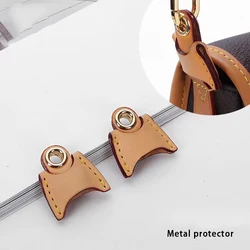 2pcs Leather Anti-Wear Buckle Adjust Bag Ring Shoulder Strap Shortening Clip Hook Hardware Protection Bag DIY Fixing Accessory