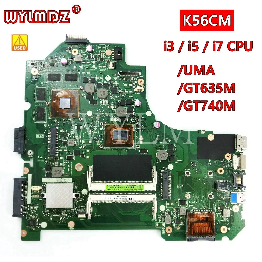 

K56CM GT635M i3/i5/i7CPU notebook Mainboard For Asus K56CB K56CA A56C S550CM S550CB Laptop Motherboard Tested Working