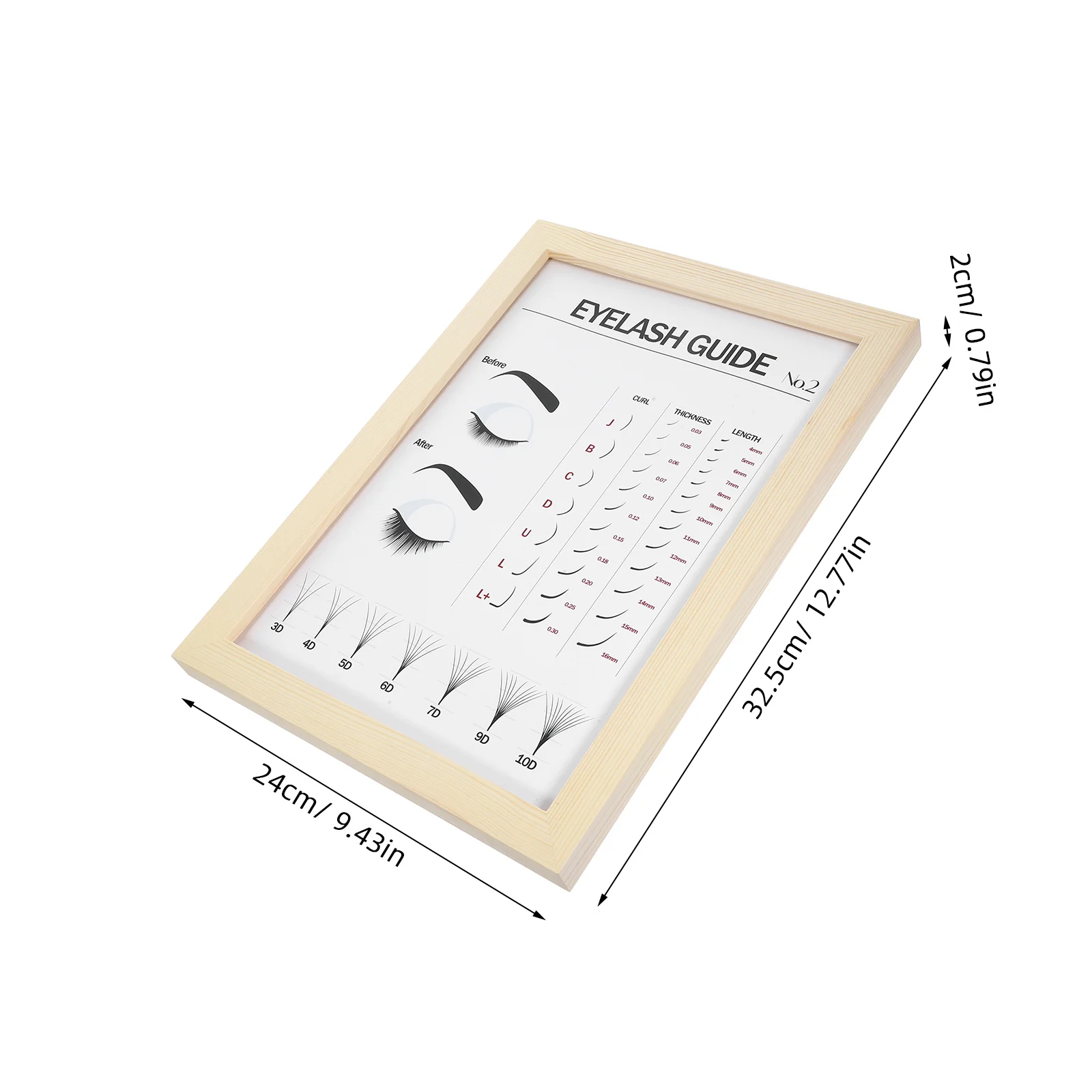 まつげディスプレイボード エレガントなまつげエクステ図解ポスター 美容院デスクトップアート つけまつげの種類ガイド