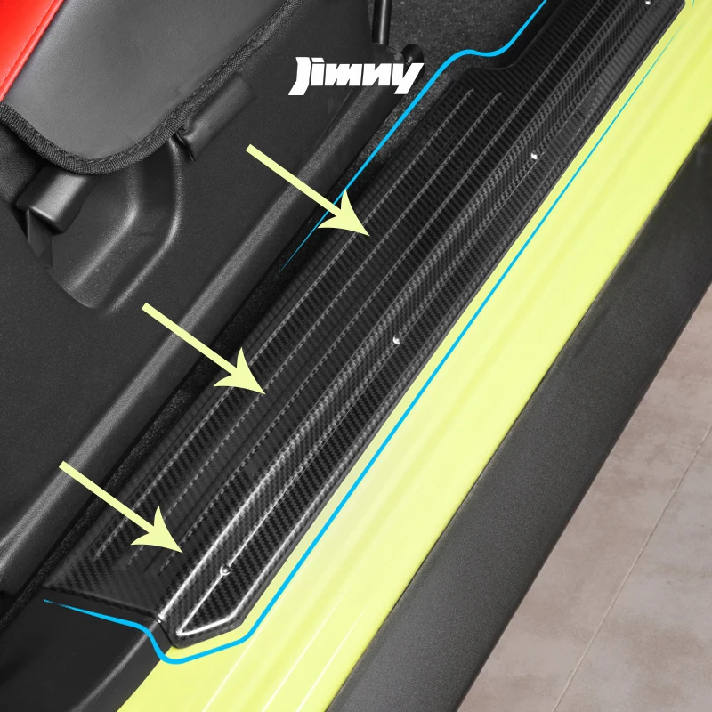 

Car Door Sill Scuff Plate Cover for Jimmy JB64 JB74 2023 Welcome Pedal Protection Car Trim Threshold Door Entry Guard Decorative