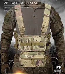 Military Enthusiast Outdoor MK3 Chest Hanging Tactical Vest 1000D Nylon Lightweight Tactical Bellyband Vest