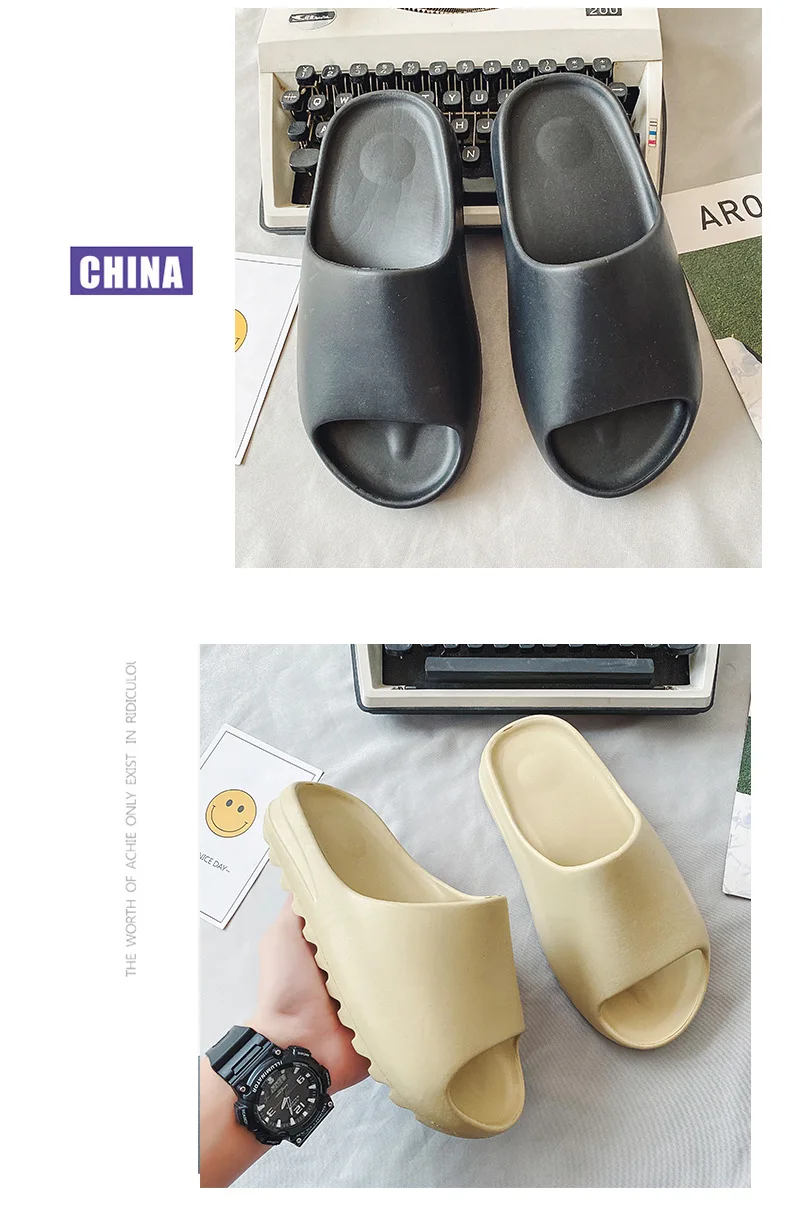 TOP Qualität Weiche Eva Sohle Sommer Hausschuhe für Männer Frauen Unten Indoor Hause Rutschen Sandalen Strand Schuhe Flip-Flops Männliche Hausschuhe – Detail 10