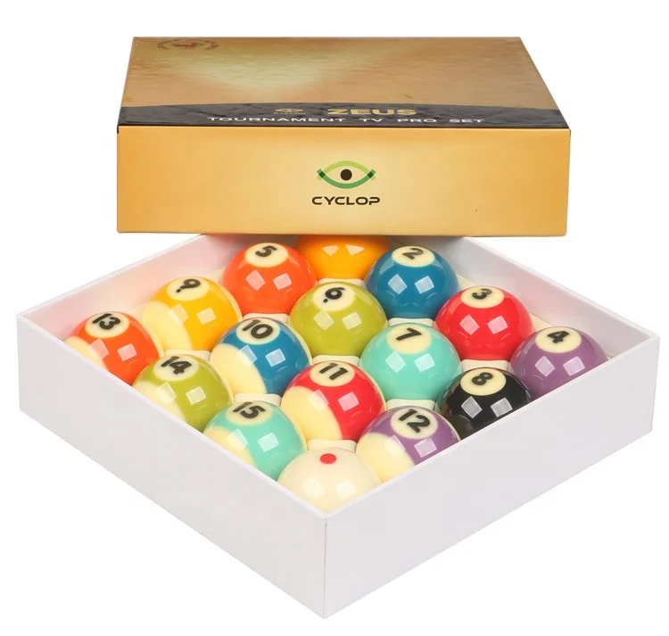 

High End High Stretch Phenolic Resin CYCLOP ZEUS TV PRO 16 Balls Pool Billiard Ball Set
