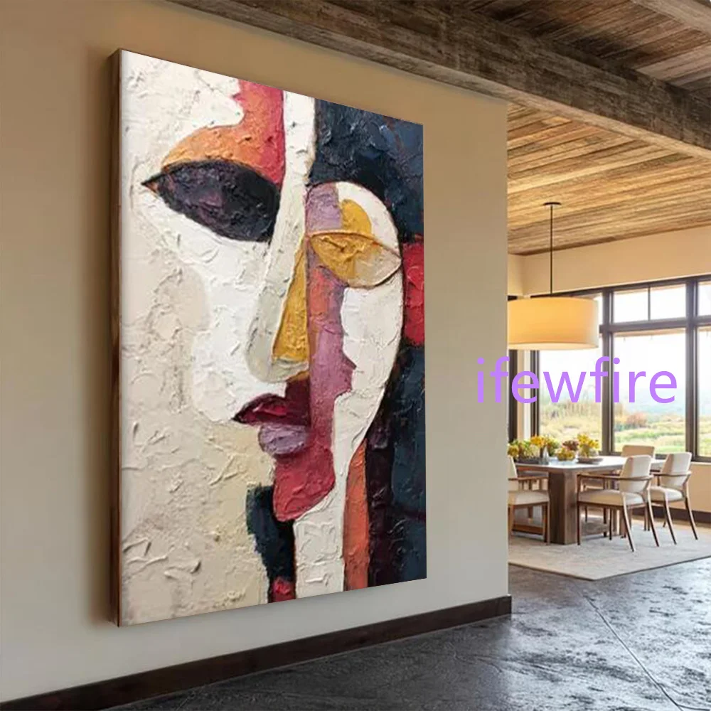 100% Handmade Abstract Oil Painting Thick Layer Knife Arts Canvas Mural Wall Art Picture For Home Living Room Decor Image Mural