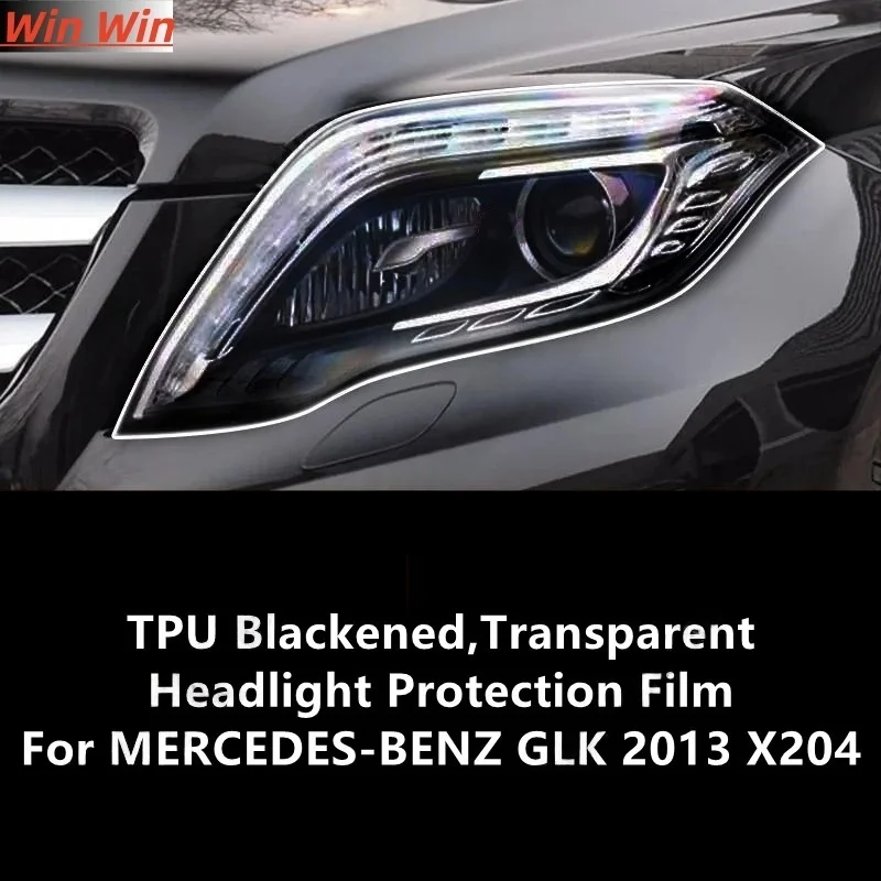 

For MERCEDES-BENZ GLK 2013 X204 TPU Blackened,Transparent Headlight Protective Film,Headlight Protection,Modification Accessory