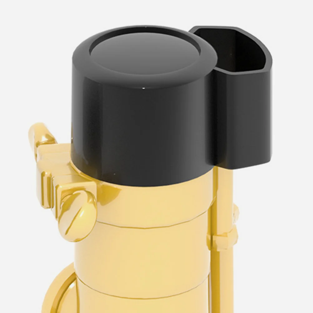 

2 Pcs Plug Saxophone Alto End Musical Instrument Saxaphone Soprano Mute Black Bend Neck