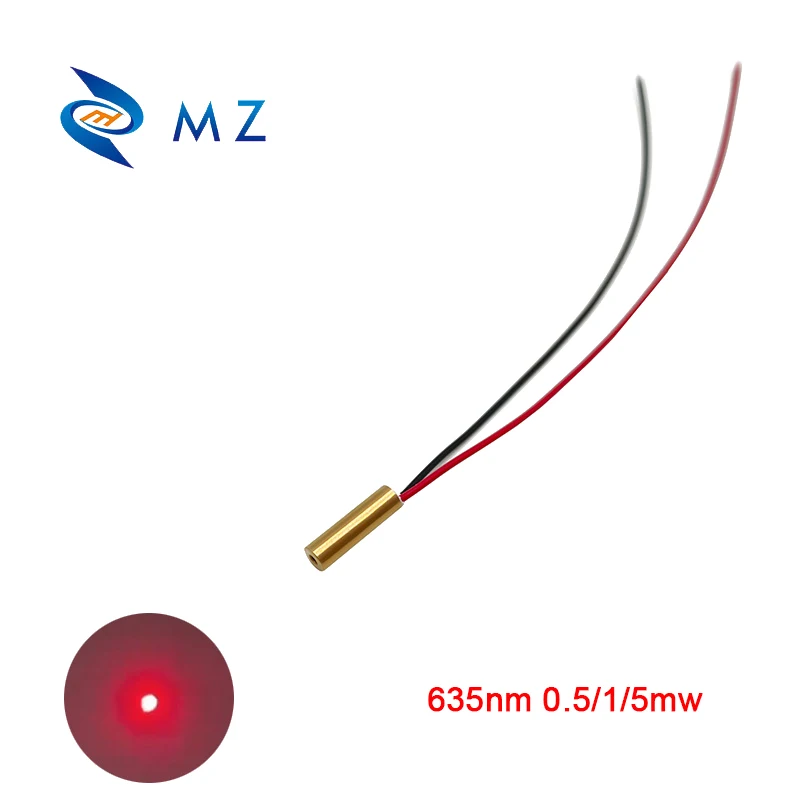 Standard Compact Mini D4mm 635nm 0.5mw 1mw  5mw Red Dot Laser Diode Module PMMA Lens Class I~Class IIIA Industrial Grade