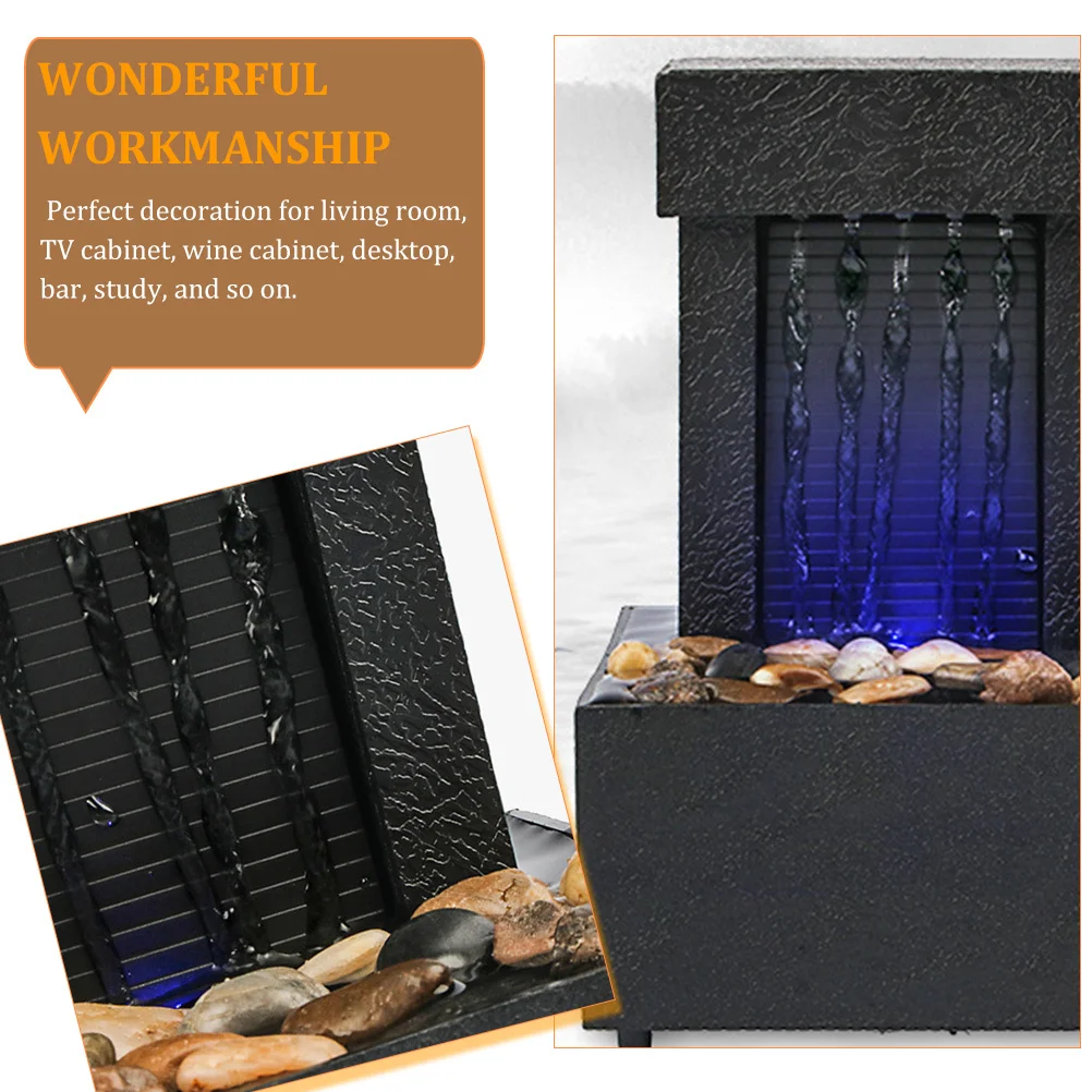

1 set Creative Desktop Fountain Chinese Style Bonsai Tabletop Waterfall Indoor Relaxation Decor Mini Zen Garden For Office Home