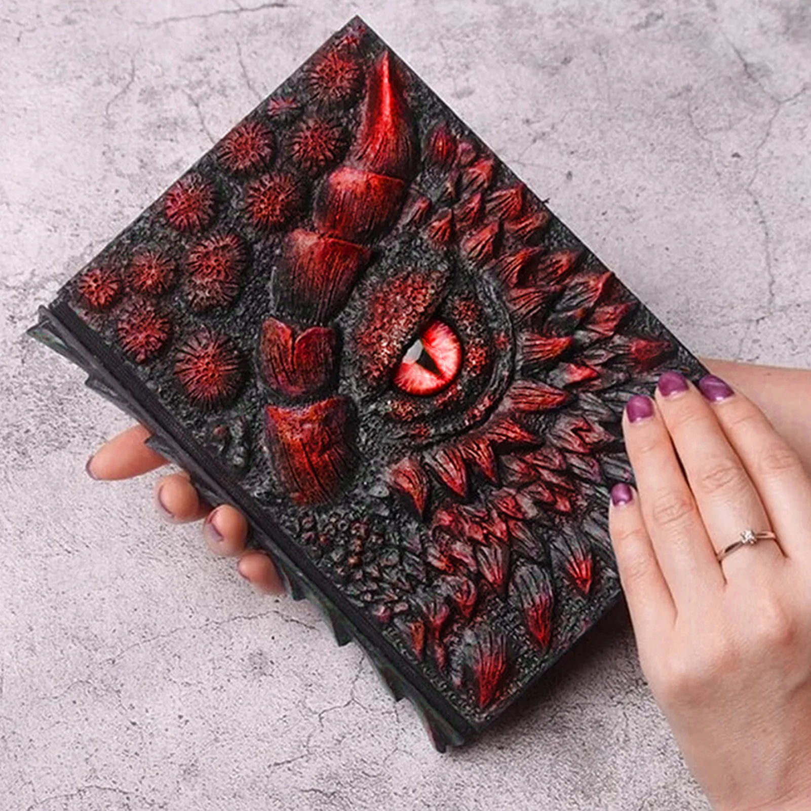 Unique 3D Dragon Cover Notebook Resin Hand Account Book 3D Dragon Relief Diary Book A5 Size High Quality