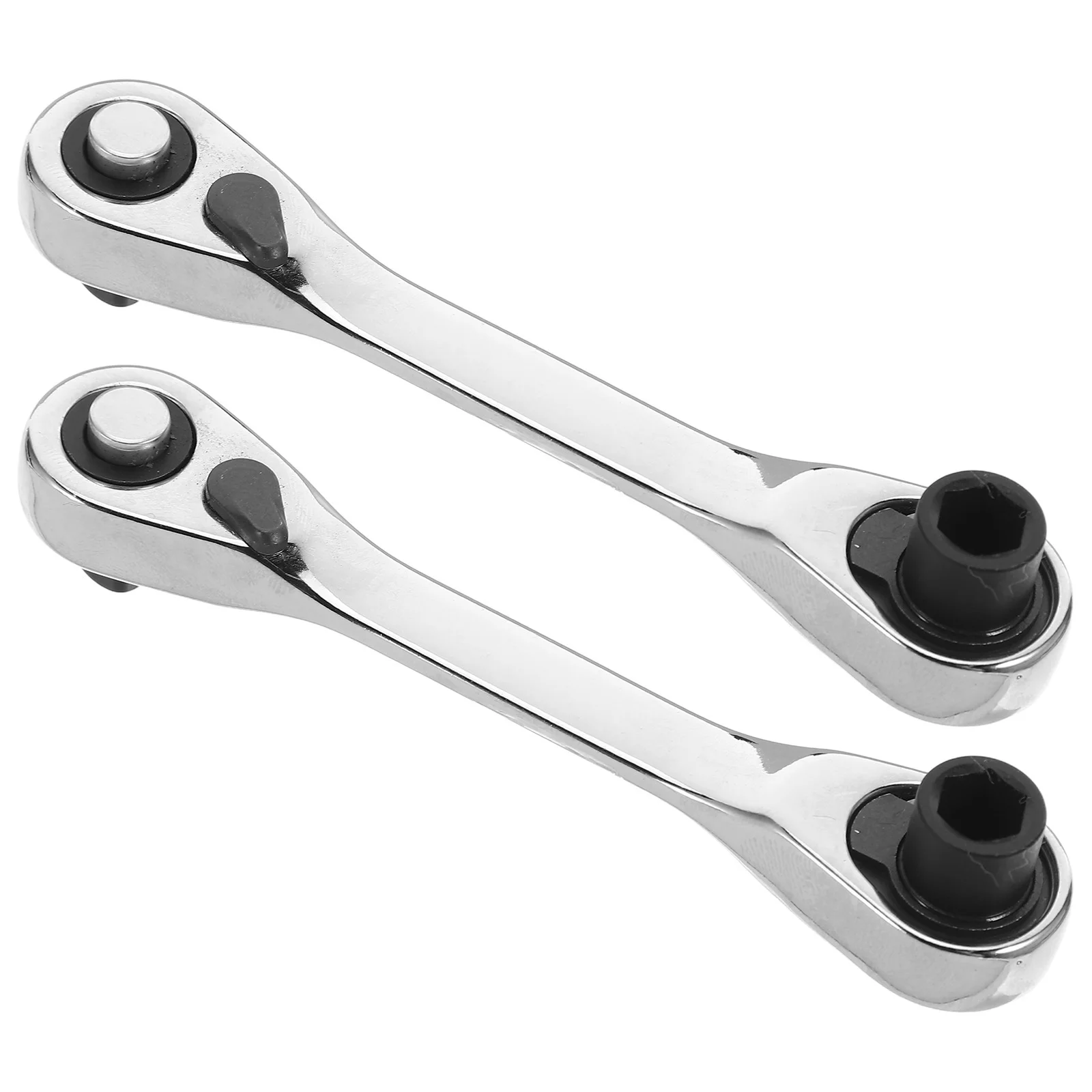 

2Pcs Mini Ratchet Wrench 72T Precision Metal Construction Dual-Ended Socket Wrench with Fast Mode Switching Ideal for Tight