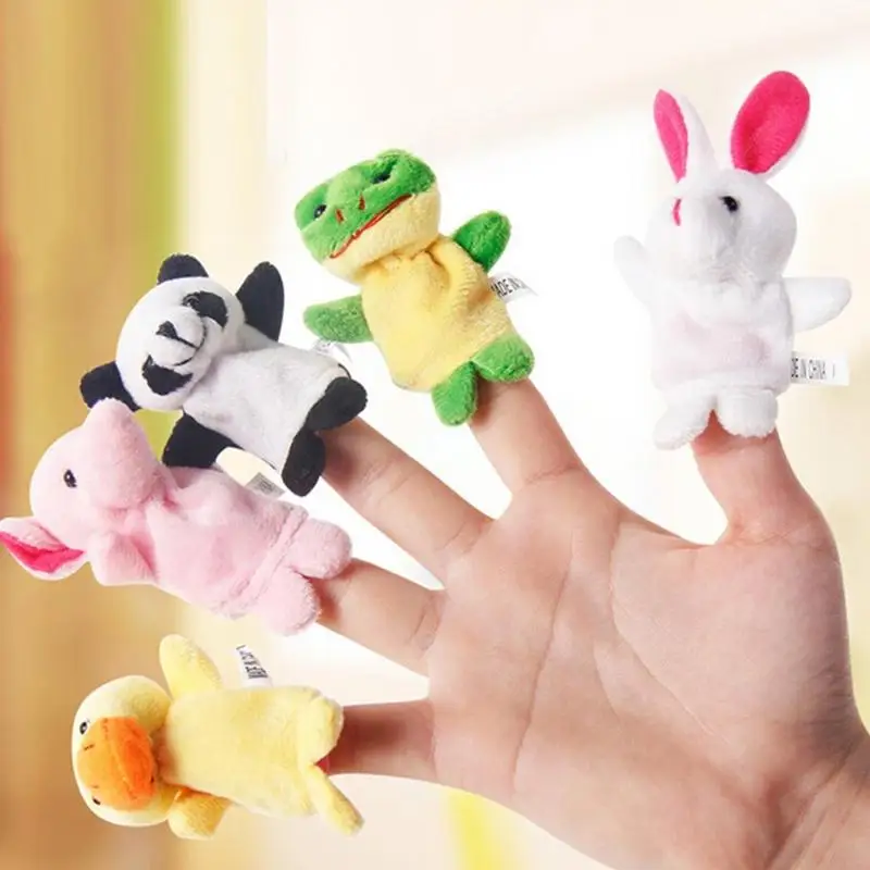 Animal Story Finger Puppet Toy Set, fantoche de mão interativo, boneca macia para festa, 10 pcs