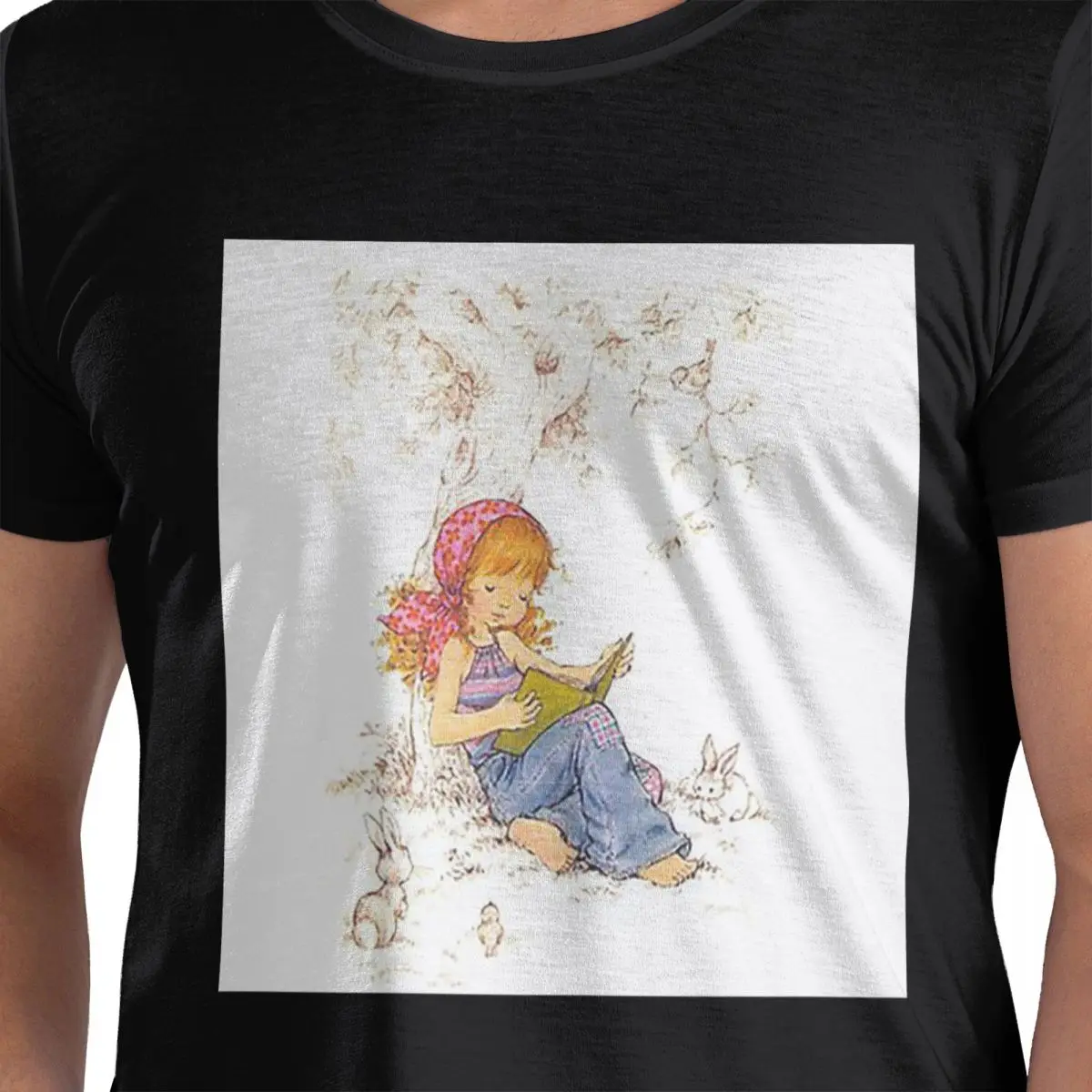 

Kawaii Sarah Kay футболка из 100% хлопка, мужские футболки большого размера, мужские футболки с круглым вырезом и коротким рукавом, S-6XL