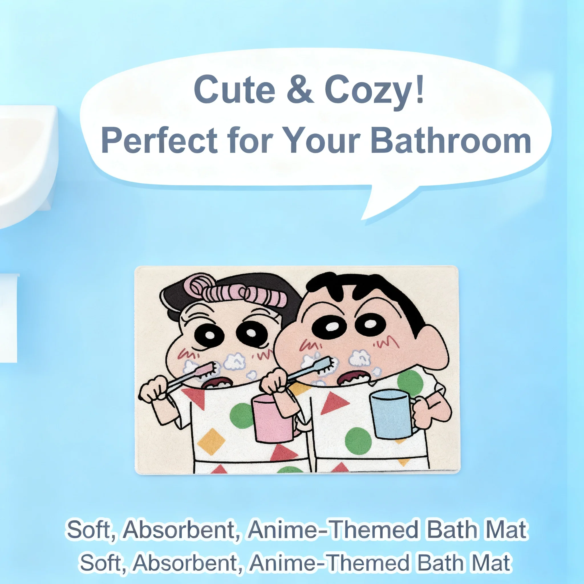 

Shower Room Water Uptake Mat Quick Drying Fashionable Home Gifts Exquisite Cartoon Anime Soft Comfortable Anime Peripheral