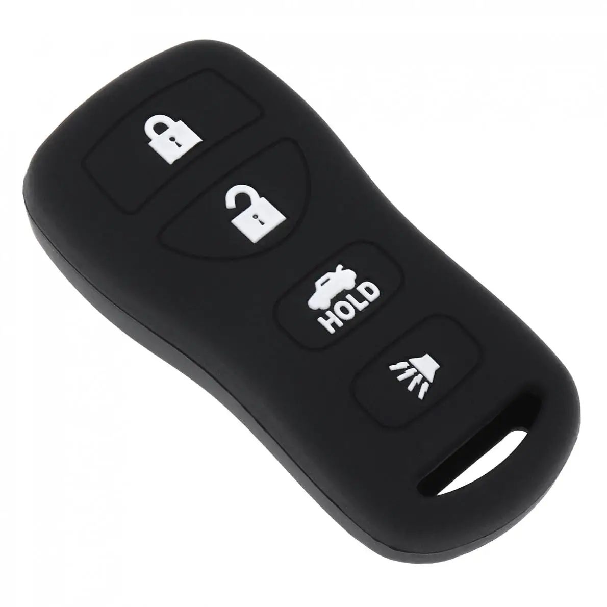 4 Buttons Car Remote Key Fob Case Shell Fit for Infiniti Nissan 2002-2011 Silicone Straight Plate Key Shell Case Cover