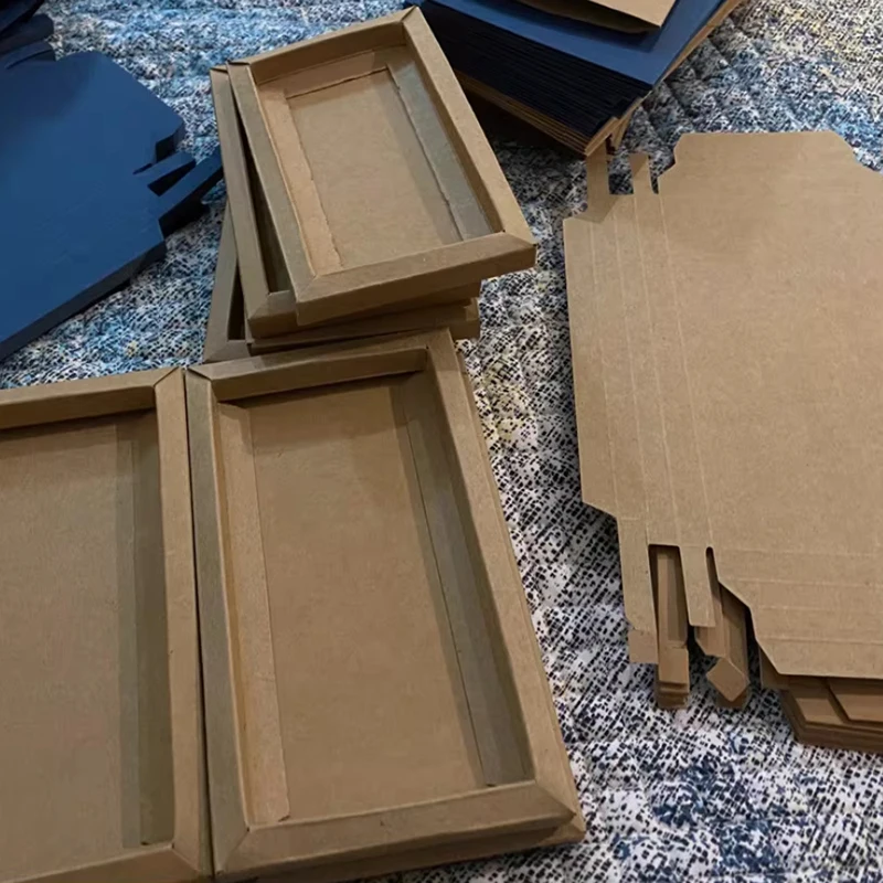 50Pack iphone X/S/14Pro Max Mobile Phone Case Kraft Packaging Box with Matte Drawer Box Crafts Display Storage Box