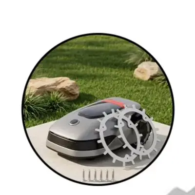for Steel Anti-Slip Wheel Treads for Dreame A1A1 for Pro and For Mova 600 Robotic Mowers 2 Pack 210mm 2.0mm Thickness Traction
