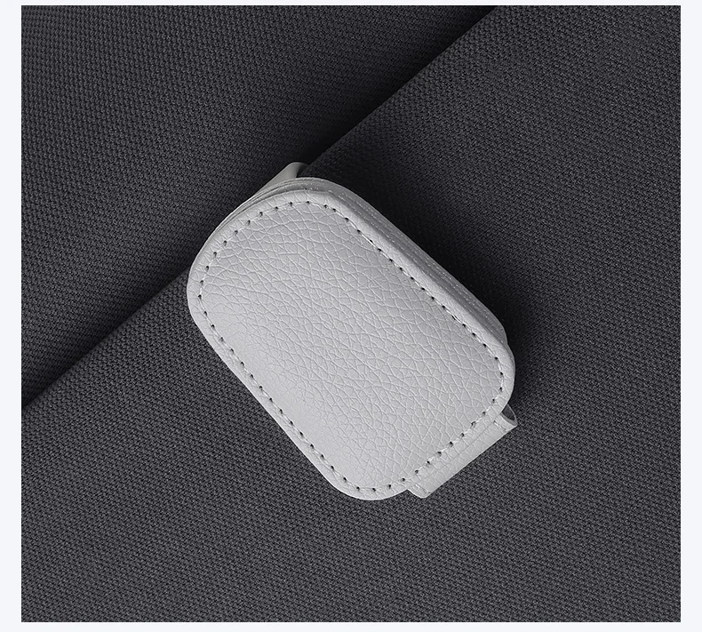 2-teiliger Sonnenbrillenhalter, geeignet für Auto-Sonnenschutz, magnetischer Sonnenbrillenclip aus Leder und Ticketclip, Auto-Sonnenschutz-Zubehör – Detail 21