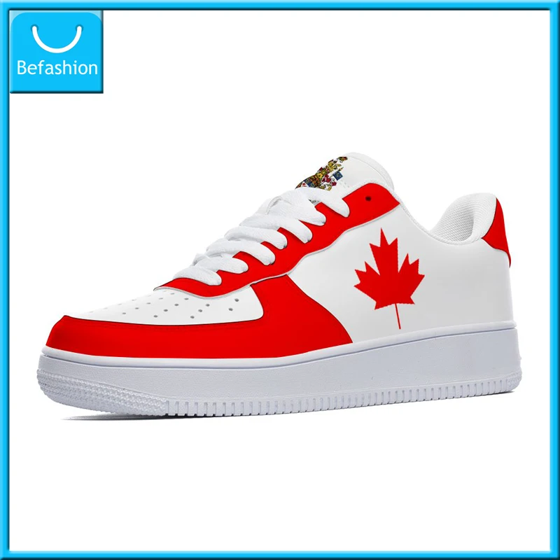 Dropshipping Print On Demand POD Casual Shoes Canada Flag Custom Print Air Force Sneaker Shoes Free Shipping