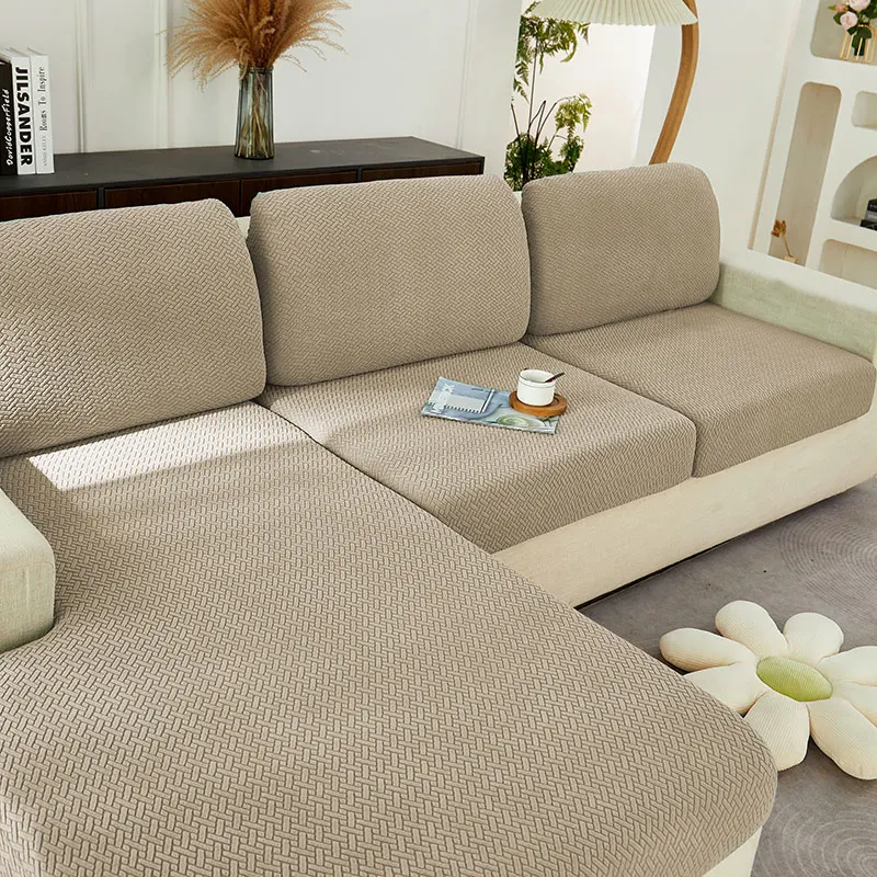 Jacquard Dikke Kussenhoes Ingericht Bankhoezen Wasbaar Stretch Alle seizoenen Meubelbeschermer Sectionele Banken Woonkamer 1PC