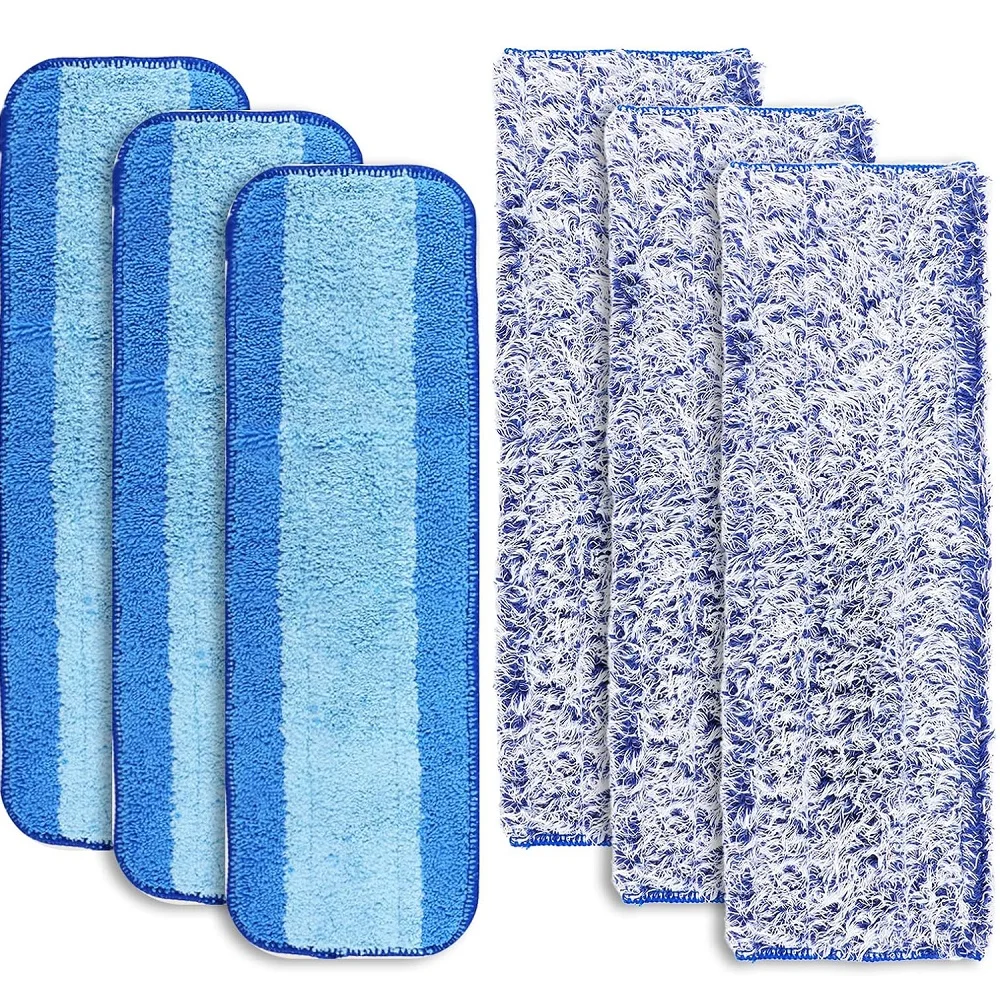 6PCS Mop Pads for Bona, Washable Microfiber Floor Cleaner Cleaning Pad Reusable Mop Pads Hardwood and Multi-Surface