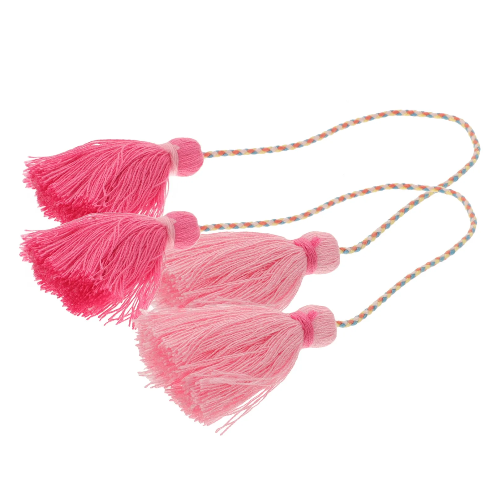 

2pcs Flow Design Tassel Diy Accessories For Curtain Cotton Handwoven Hanging Decor Tassels Crafts Key Chain Bag Pendant Home