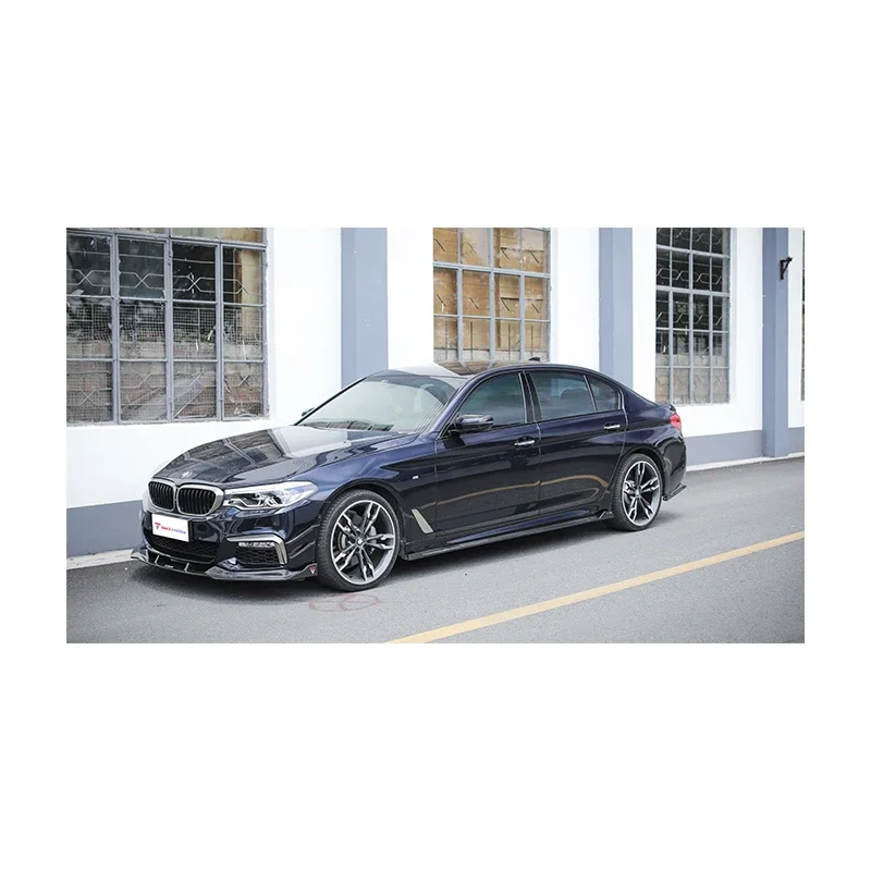 TAKD Carbon Real Car Data Development universal rear spoilers Dry Carbon Fiber Side Skirts Extensions For BMW 5 Series G30,G38