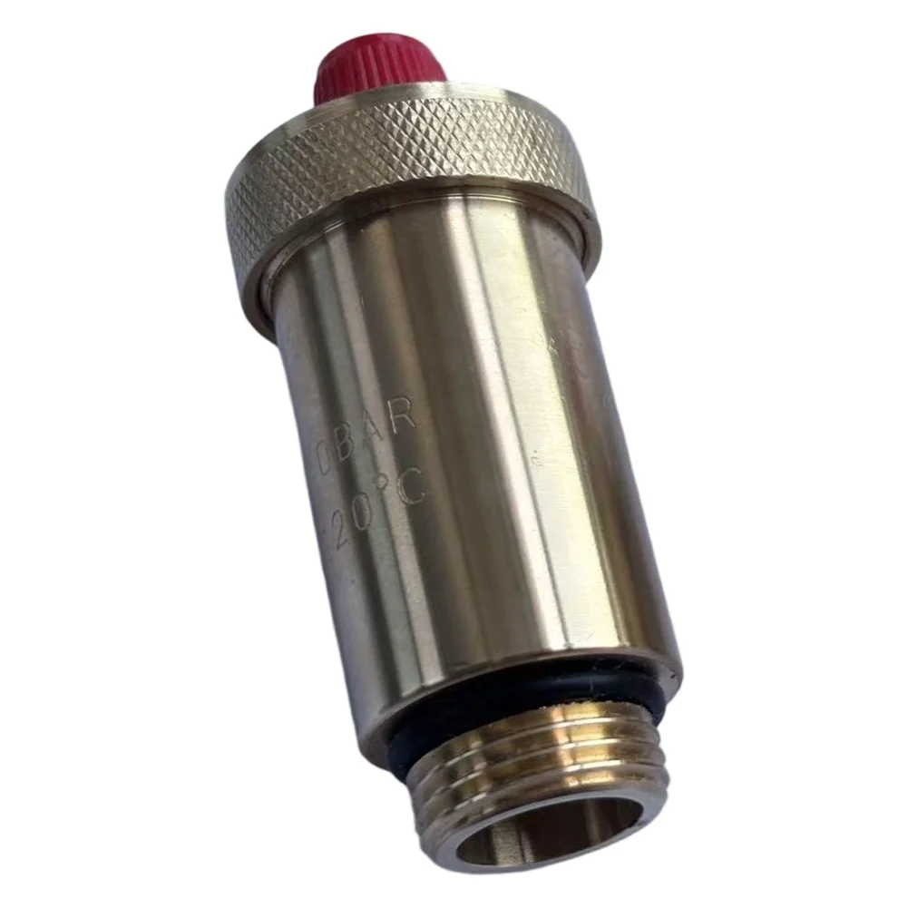Brass Automatic Quick Exhaust Valve For Radiator Heating Pipe Air Bleed, 1/2 Inch/3/8 Inch With Shut-Off Mounting Valve
