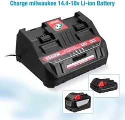 N12 N14 N18 Li-ion Battery Charger For Milwaukee 12V 14.4V 18V M18 48 - 11 - 24xx Series Lithium-ion Battery 6A Charging Current