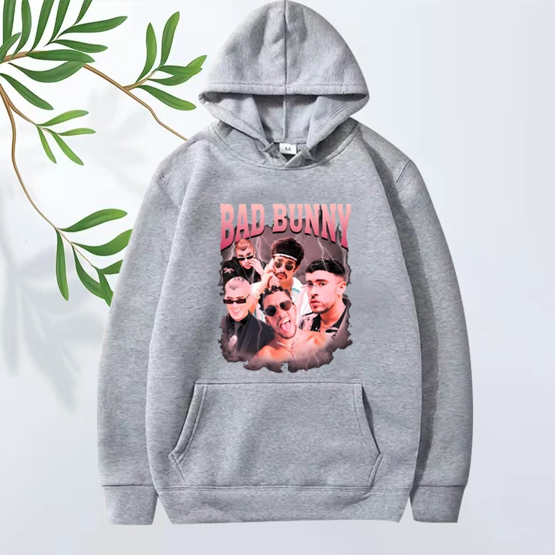 Bad Bunny Essential funny hoodie 2025 new men women fashion vintage Long sleeve streetwear print Graphic oversized hoodie unisex