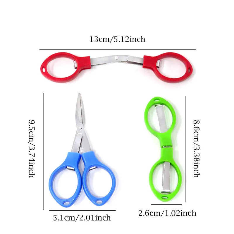 50Pcs 8 Words Folding Scissors Plastic Handle Stainless Steel Student Classroom Learning Tools Mini School Supplies Scissor