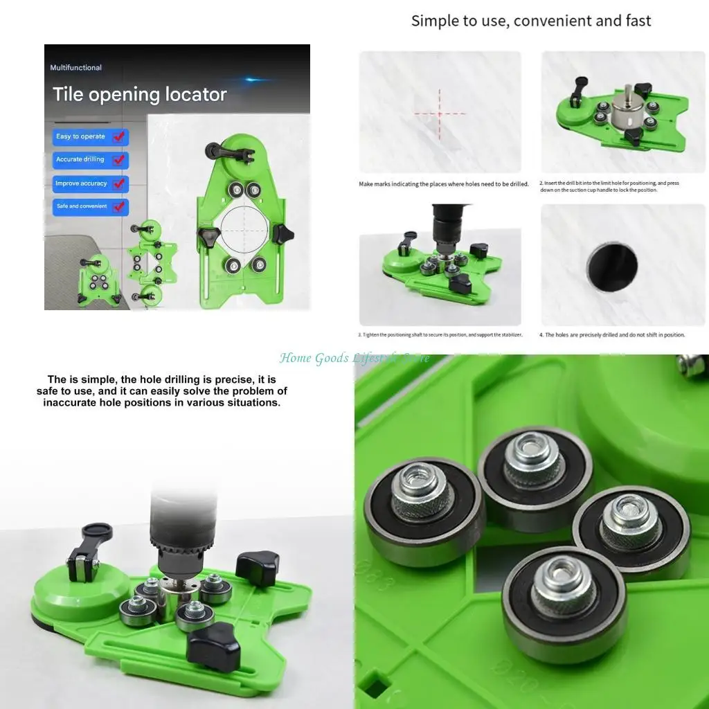 E74E Efficient Drilling Position Locator Feature Quick Setups and Secure Grip for Exact Measurements in Carpentry Projects