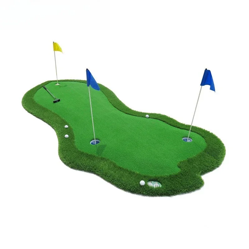 

Indoor golf office putter, household mini blanket with slope green pad