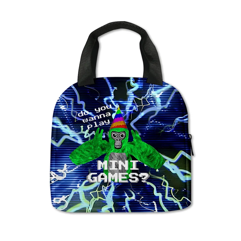 Hot Games Gorilla Tag borsa da pranzo per studenti periferiche borsa da pranzo isolata stampa borsa Mochila miglior regalo per i bambini