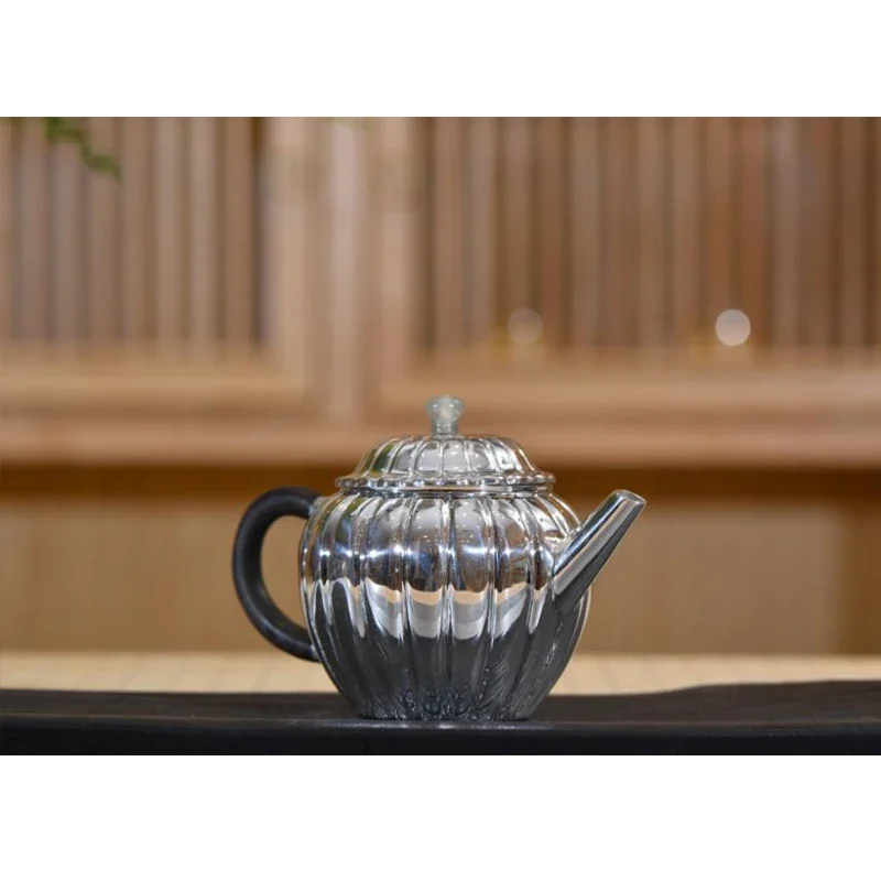 

Silver pot 999 sterling silver handmade tea set Japanese retro teapot kettle home tea ceremony Kungfu tea set 160ml