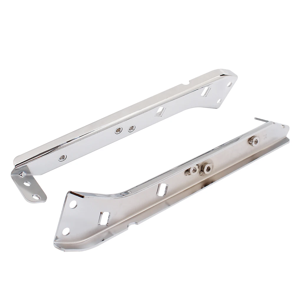 Motorcycle Chrome Drag Heavy Duty Saddlebag Rail Rear Support Brackets Bracket Guards For Harley Touring Electra Glide 1985-2008