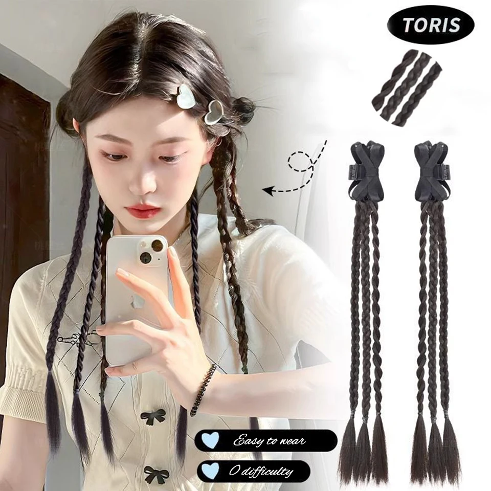 Synthetic Ponytail Extension Multi-Color Option Long Water Wave Curl Wrap Around Clip In Hair Extensions For Women Daily Use