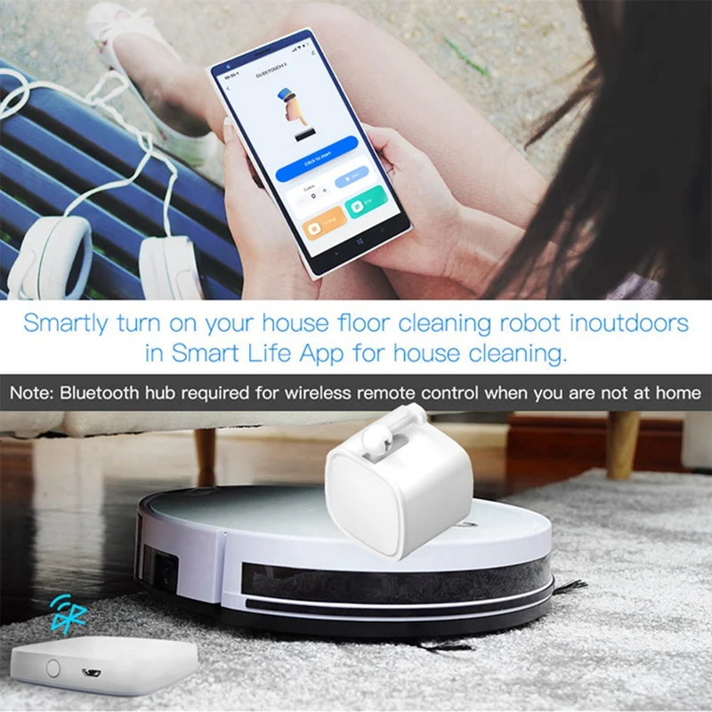 BABZ Tuya Bluetooth Smart Robot Button Pusher Switch for Light Coffee Machine Home Automation Works with Alexa for Google
