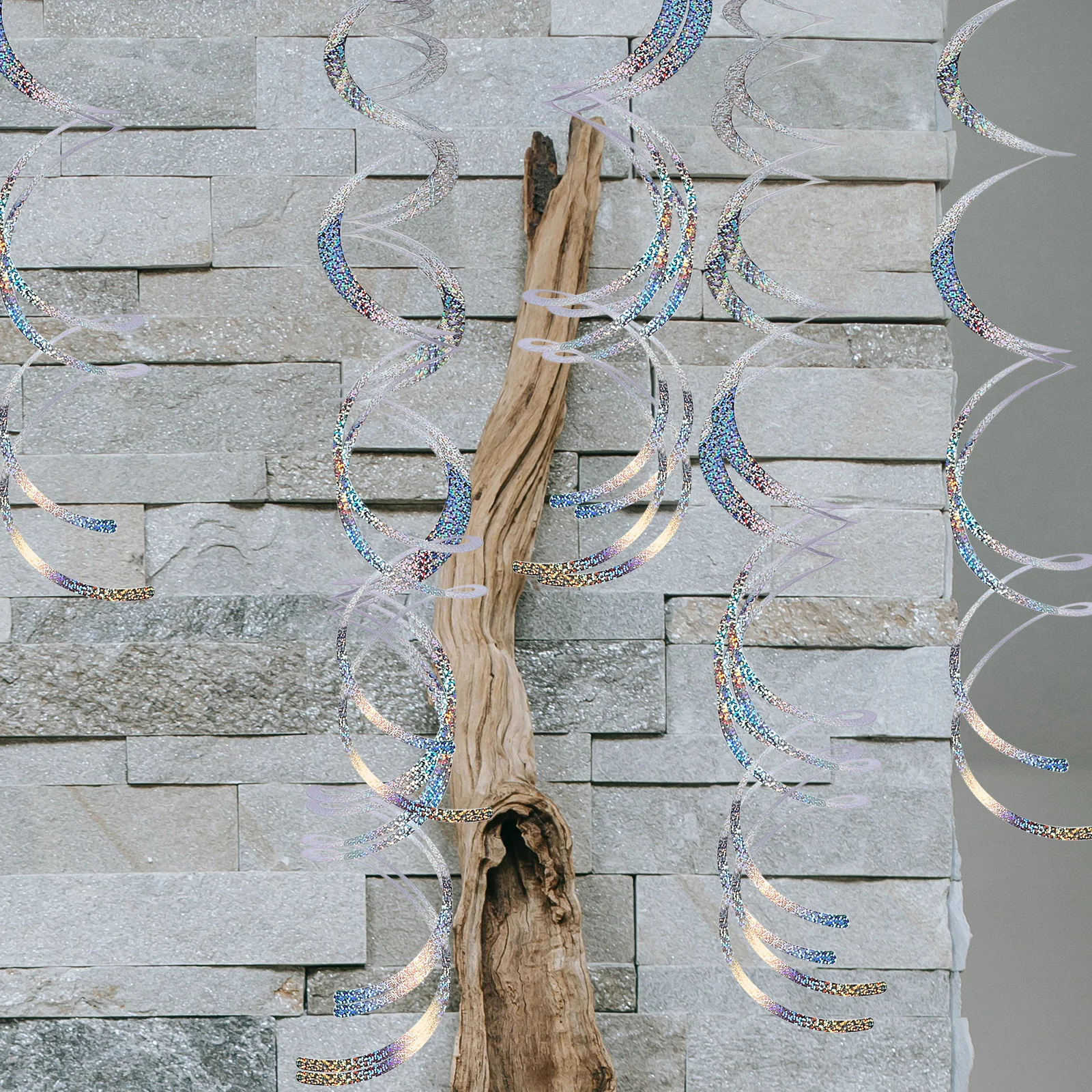

6Pcs Beautiful Silver Spiral Hanging Decor Party Decoration Kit Wedding Birthday Celebration