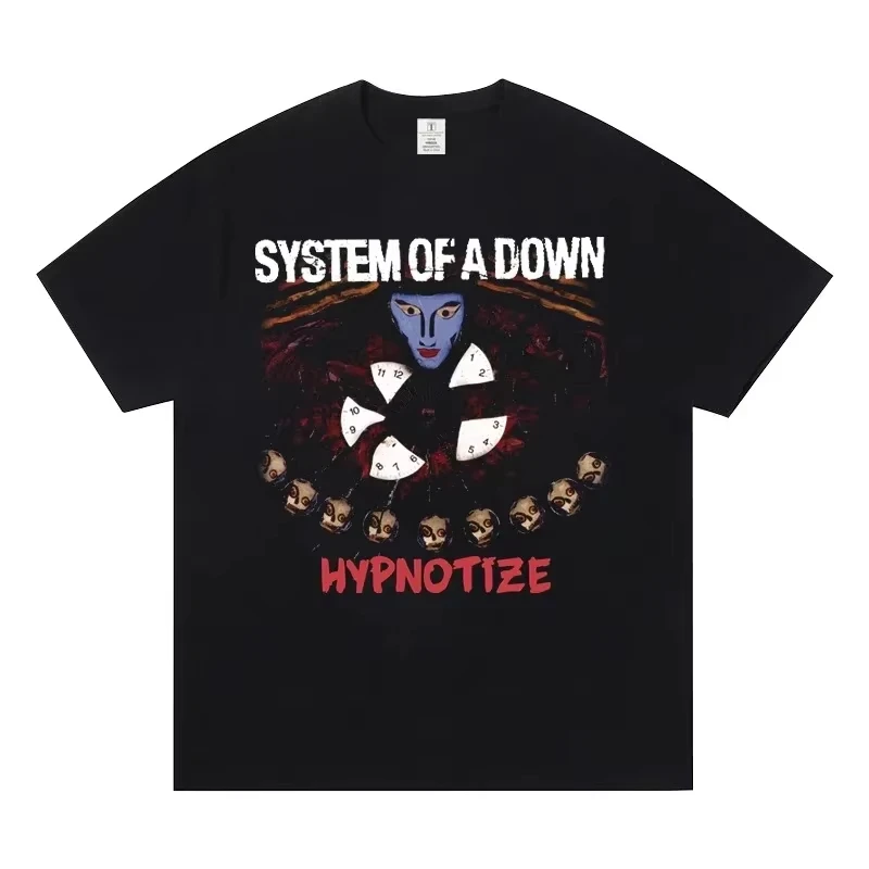 System of A Down Band Kurzarm-T-Shirt, European and American World Metal SOAD Fashion Casual Unisex Damen- und Herren-T-Shirt – Detail 5