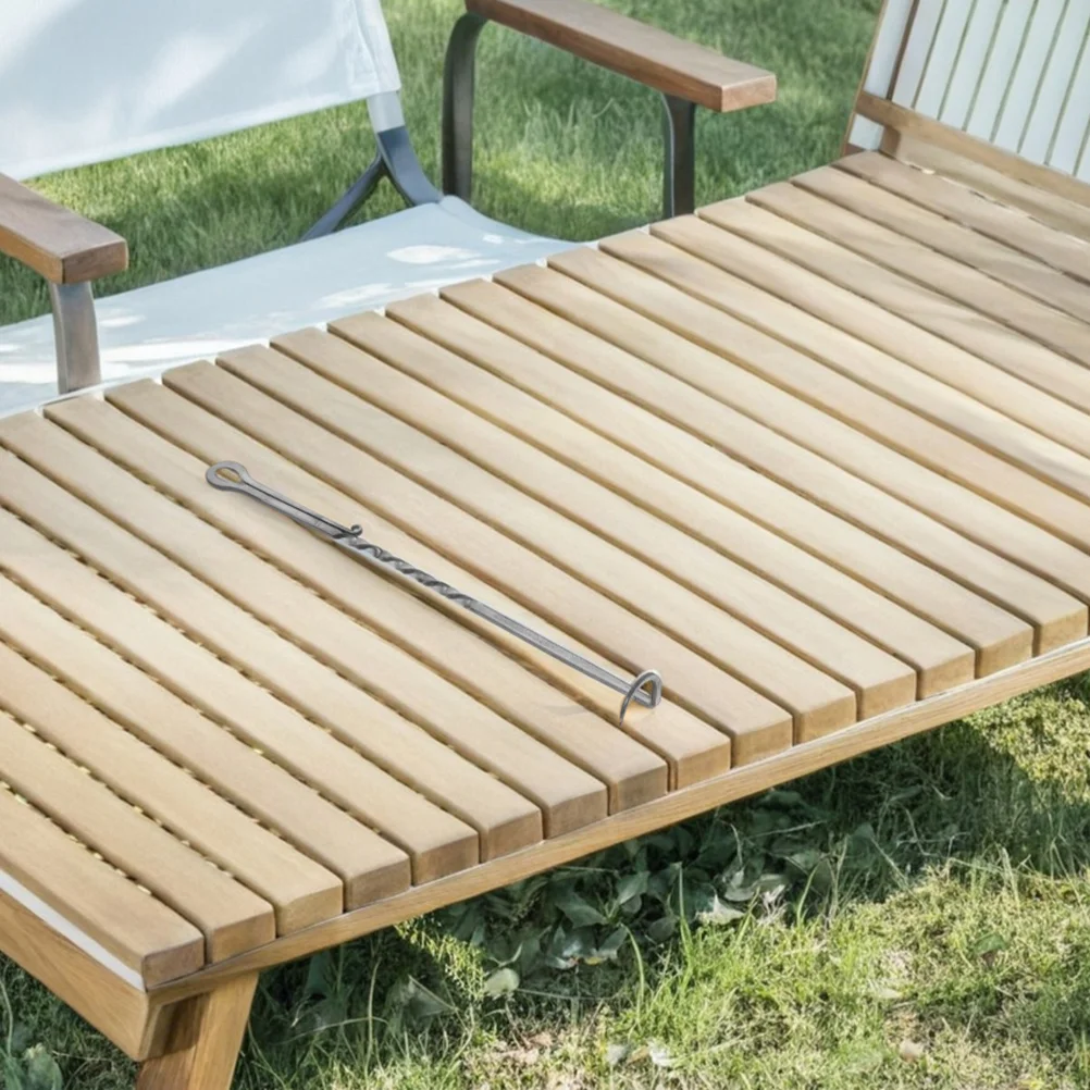 

40Cm Bbq Meat Flipper Hook Stainless Steel Food Turner Heat Resistant Handle For Outdoor Grilling Smoking Camping Grill Tool Bbq