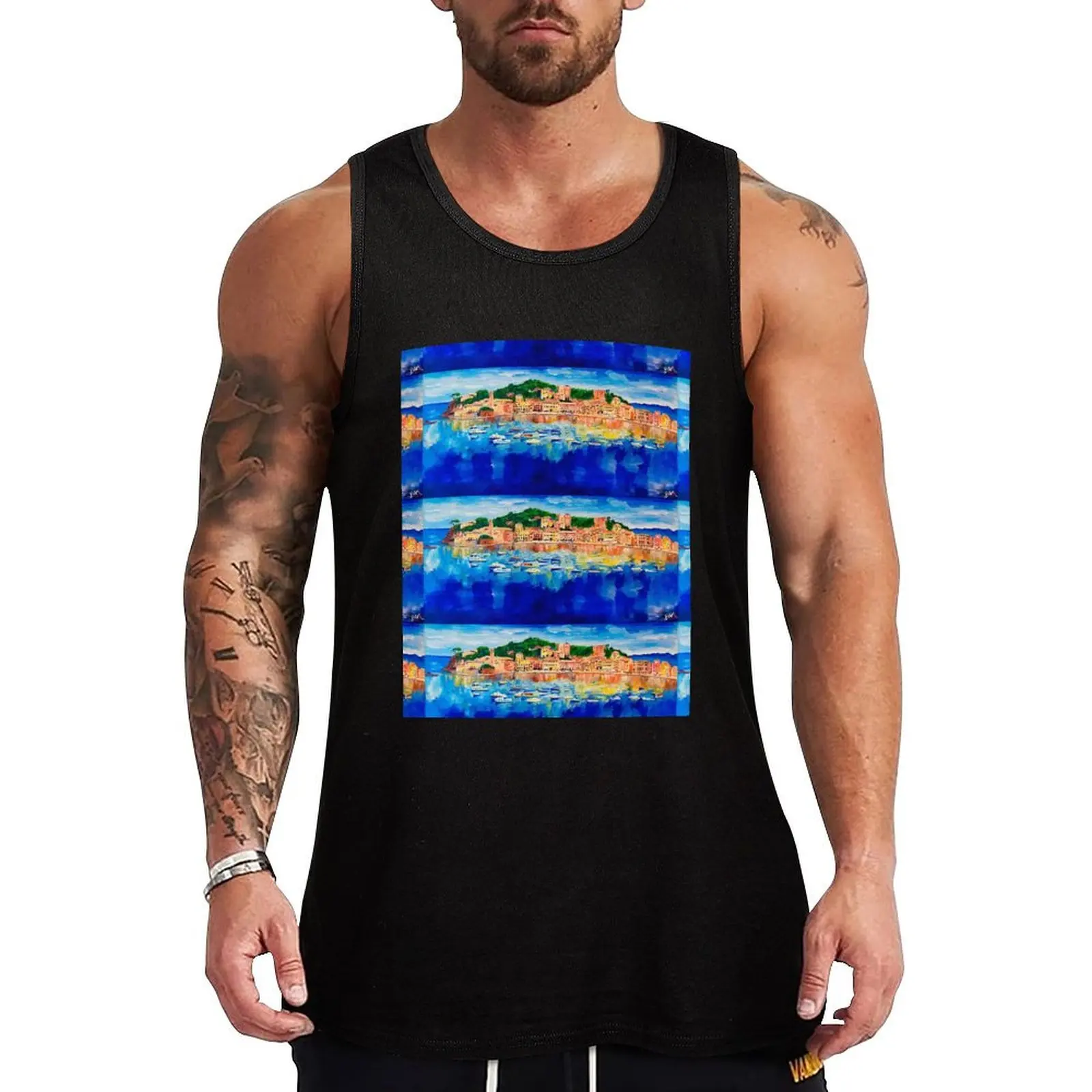 Wishing for Italy Tank Top Relaxed Casual Tank Top Summer Loose Sleeveless Tee