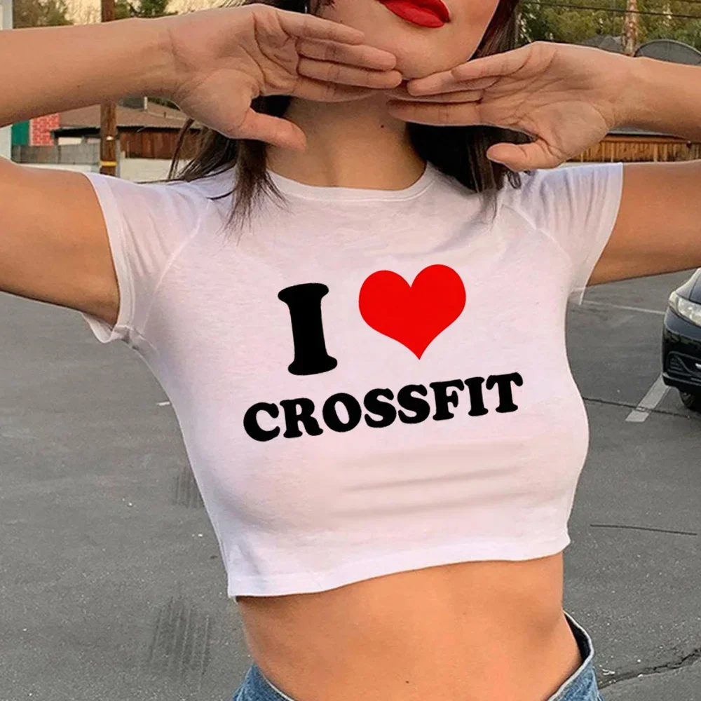 Crossfit Tshirt Women Streetwear Comic Designer Tee Girl Funny Manga Comic Clothes Aesthetic Clothes