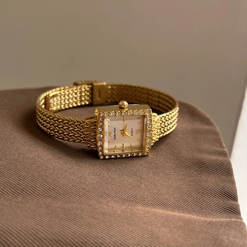 2025 waterproof quartz watch birthday gift wheat ear classic trend women's watch elegant and simple