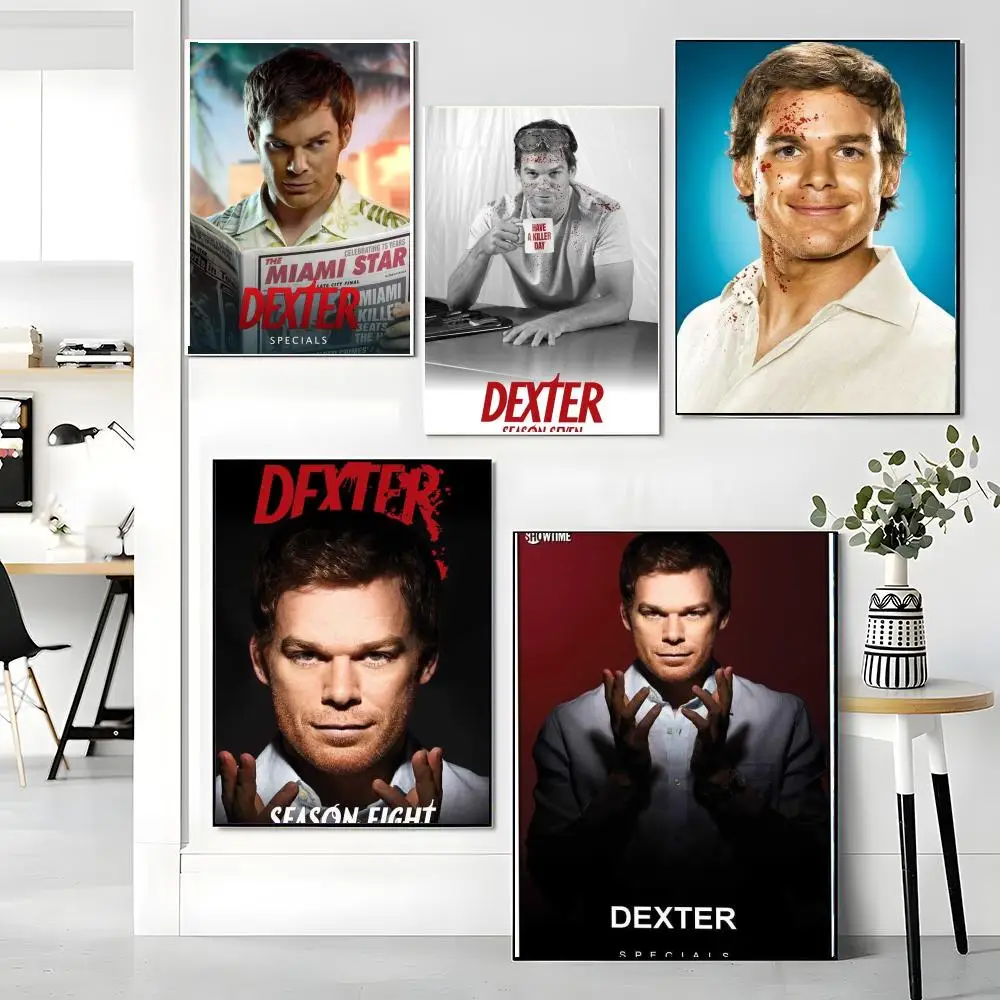 tv series D-Dexter-R Painting Calligraphy Boho Botanical Decor for Living Room Elegant Home Style